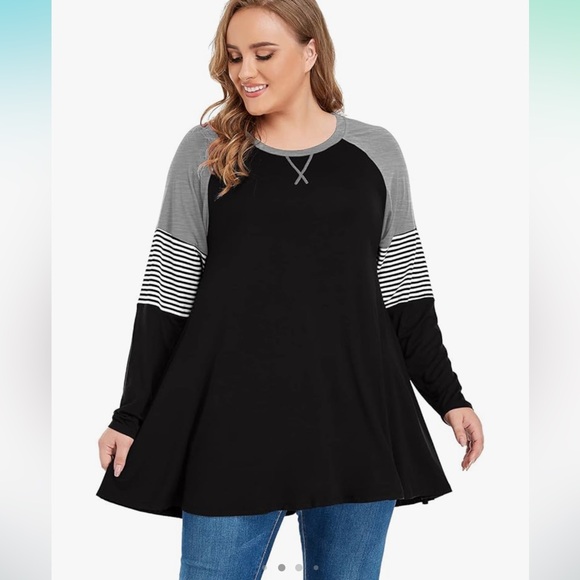 MONNURO long sleeve plus size women tunic shirt - Picture 1 of 8